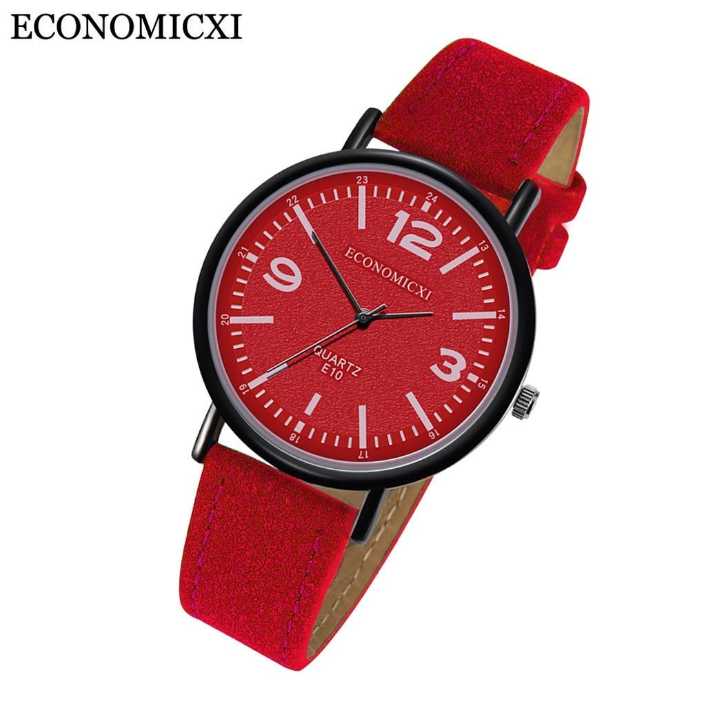 Relogio brand mænd armbåndsure luksus rød himmel ur til kvinder enkel kjole rhinestone kvarts ur afslappet armbåndsur