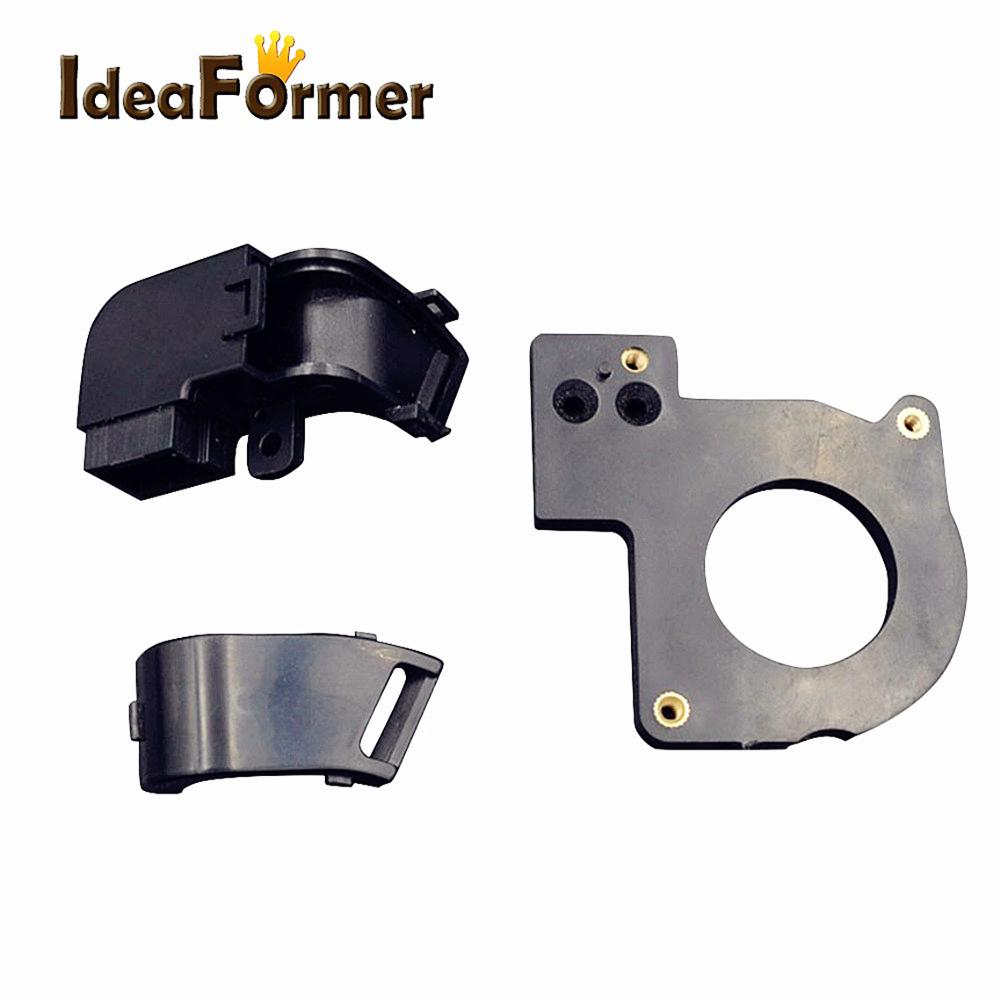 1 set  mk10 5015 ventilatoren met luchtgeleidingskanaal montagebeugel  dc 12v/24v met 2- pins kabel voor 3d printeronderdelen