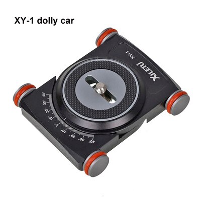 dolly car and 1\4 screw tripod ball head set desk mobile phone 4 wheels Photography slider dolly video 360 mini rolling dolly: Black