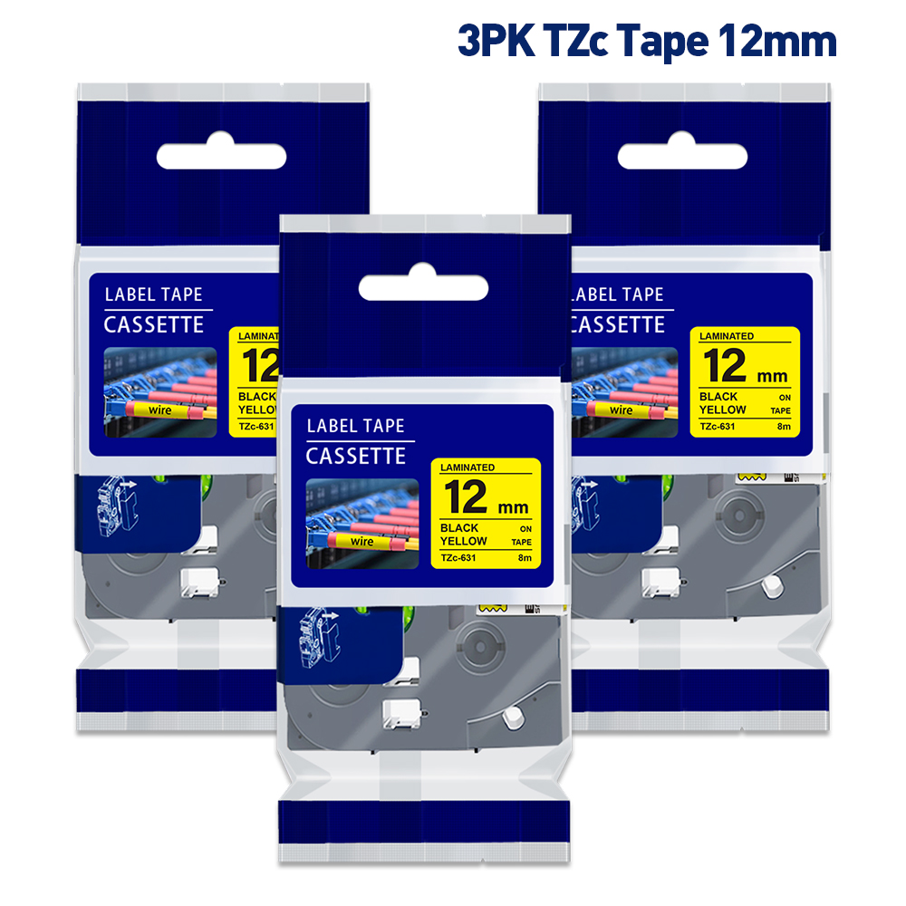 Protective Bag for Brother Ptouch H110 Labeler PTH110 Case Set Waterproof Box Compatible Brother Label Tape tz631 12mm Ribbon: Black on Yellow