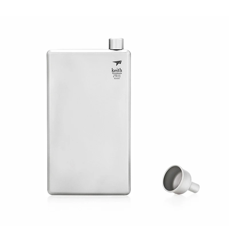 Keith Titanium Flagon Heupfles Wijn Fles Beker Wijn Opslag Met Trechter Voor Camping Reizen 120Ml 150Ml 200ml: Blauw