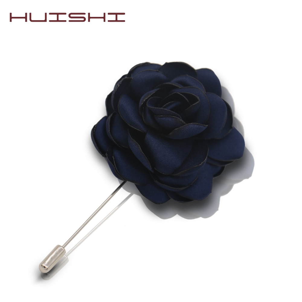 HUISHI Blume Brosche Hand-made Koreanische Silk Rose Pins Und Broschen Schmuck Frauen Stoff Blume Brosche Revers Pin Für männer Anzug