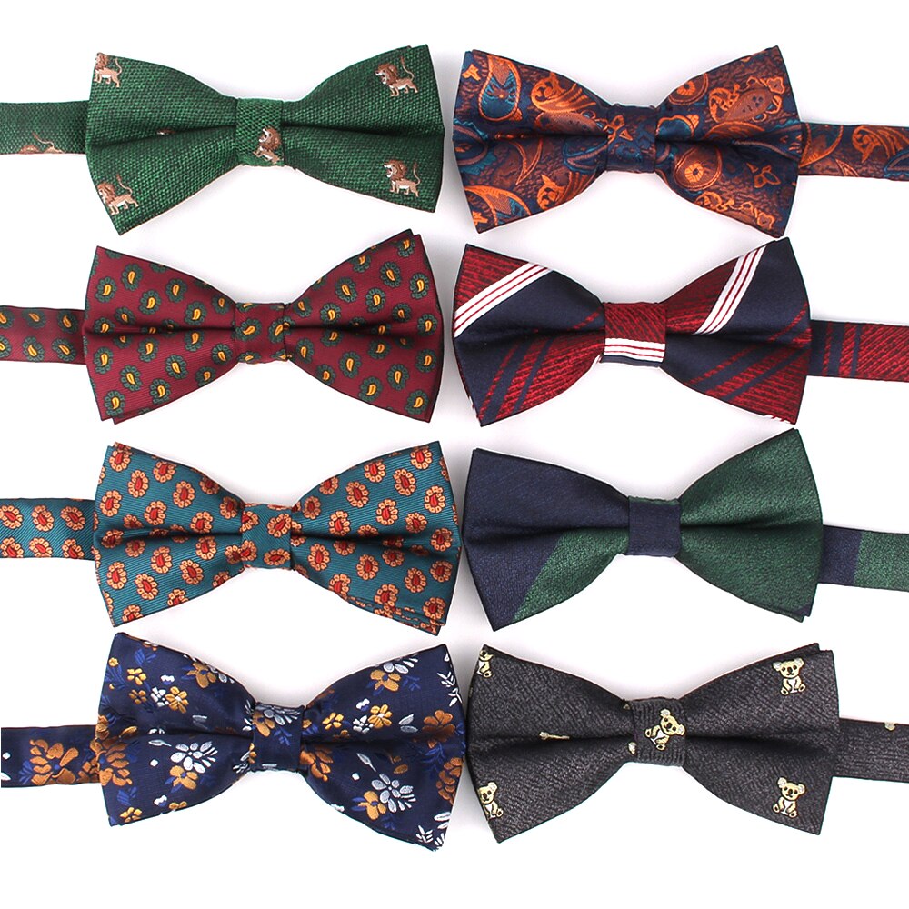Mannen Bowtie Casual Cartoon Strikje Voor Mannen Vrouwen Boog Knoop Volwassen Bloemen Strikjes Sjaaldassen Gestreepte Party Hals dragen Mannelijke Strikjes