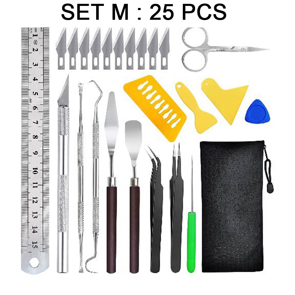 Craft Vinyl Weeding Tool Set Dried Flower Basic Handmade Tools DIY Kit Silhouettes Cameos Lettering Scrapbooking: Set M