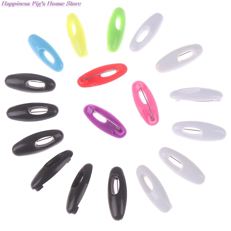 6 uds broche de seguridad de plástico Pins Pin de mujer bufanda esmalte Pin hebilla accesorios cabeza Decoración Para bufanda