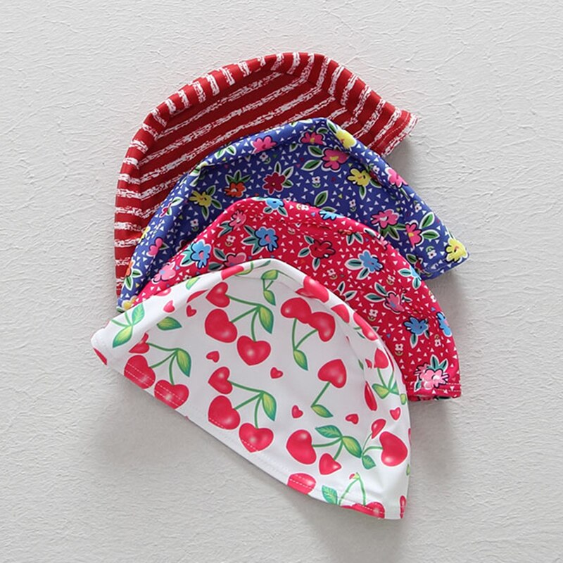 Girls Swimming Caps 2-8years Swim Hats Printed Floral Style Swimming Caps Children CZ1023