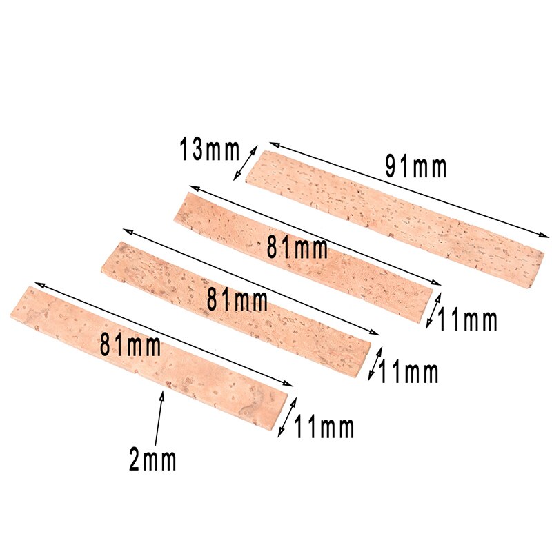 4 Stks/partij Verschillende Grootte Klarinet Kurk Joint Kurken Lakens Voor Saxofoons Muziekinstrumenten Accessoires