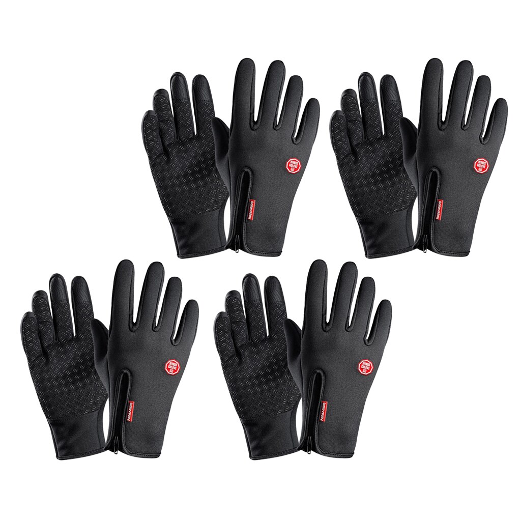 4x Winter Voller Finger Handschuhe Für trainieren Fahrräder Radfahren Angeln Jagd