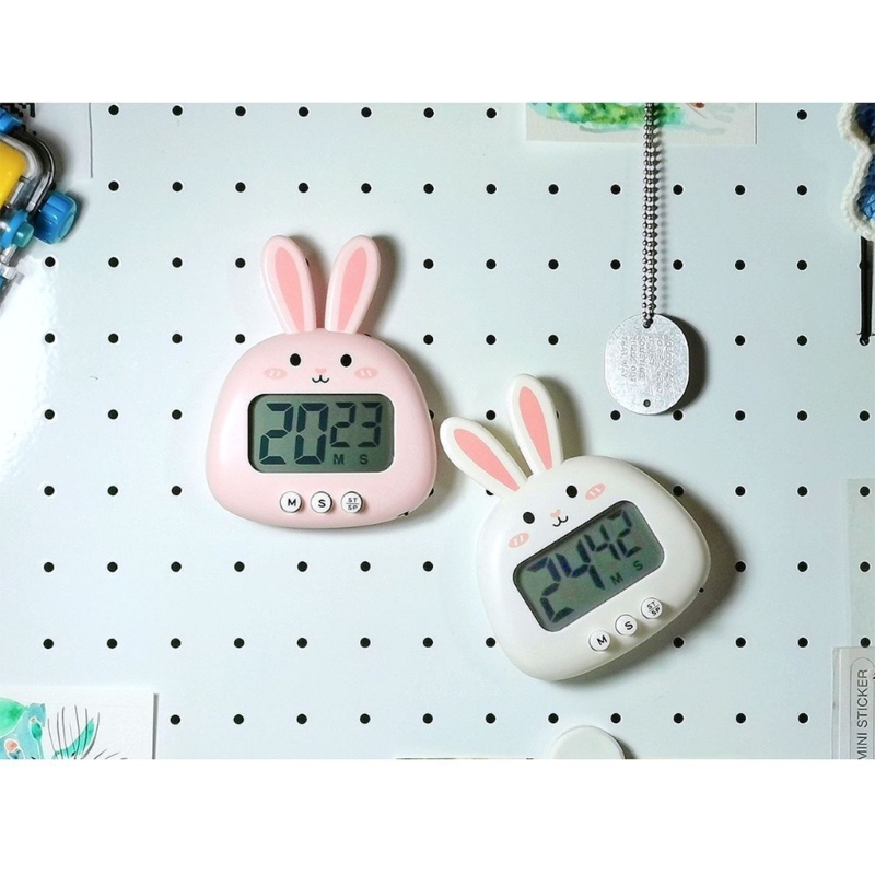 Niedlicher Cartoon-Tier-Countdown-Timer, Frosch-Kuh, digitaler Kochtimer mit Ständer