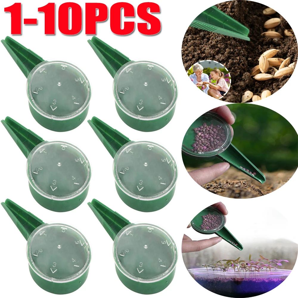 1-10PCS Plant Seed Sower 5 File Adjustable Planter Multifunctional Handheld Gardening Planter Sower Garden Planting Sowing Tool