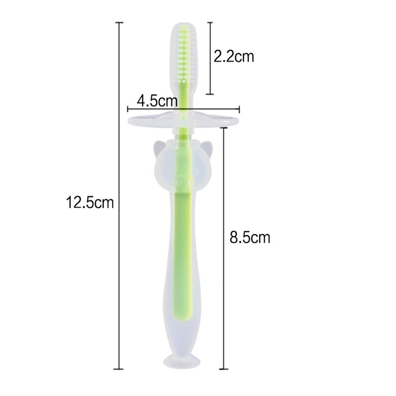 Brosse à dents en silicone doux pour enfant,articles de soins dentaires et d&#39;entraînement pour bébé,