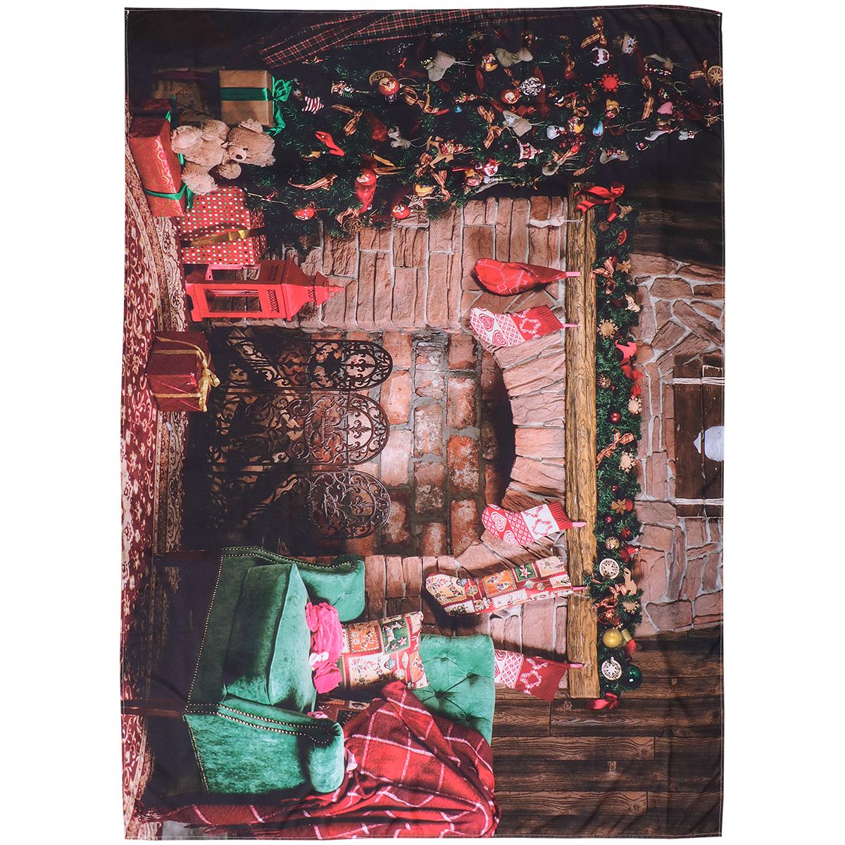 1PC Christmas Wall Tapestry Background Wall Cloth Wall Decorative Hanging Cloth