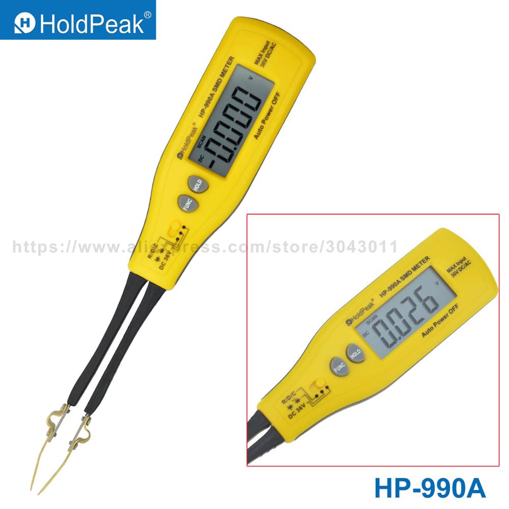 HoldPeak Digital Multimeter SMD Tester Resistance Capacitance Meters Diode Test SMT Component Tester HP-990A/B/C: HP  990A