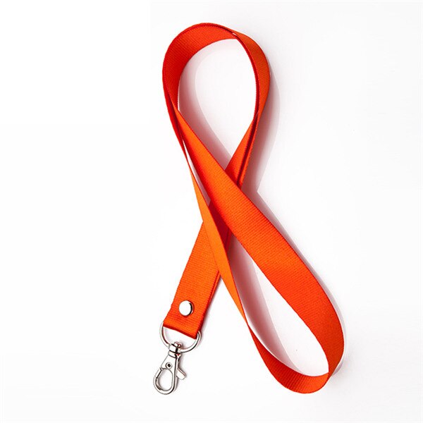 Badge Holder Lanyard 46CM Candy Color Lanyard for Name Tag ID Card Exhibition Card Holder Badge Holder Office and School Supplie: orange 2