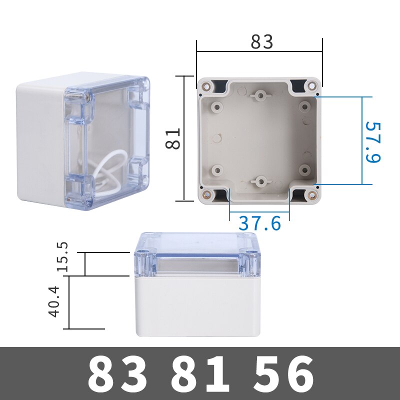 Transparent Waterproof Outdoor Enclosure Plastic Box Electronic Project Case Instrument Electrical Box Junction Box Housing: Lavender
