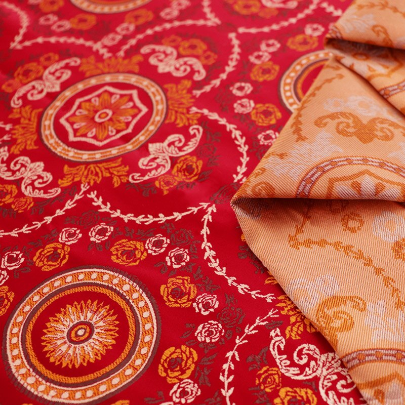 Brokade jacquard stof satin stof til cheongsam kimono og tasker diy tøj materiale stoffer
