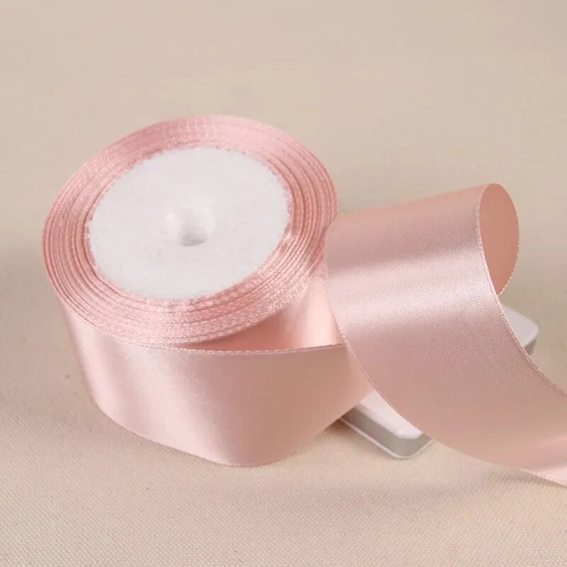 25Yards/Roll 50mm Satin Ribbons Wedding Wrapping Ribbons Bow for DIY Crafts Polyester Christmas Home Decor Accessories Tape: Cyan