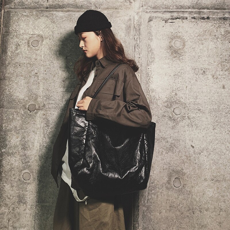 Youda oryginalny projekt jednokolorowy materiał PU torebka duża pojemność zakupy damska torebka w stylu klasycznym damska torba na ramię