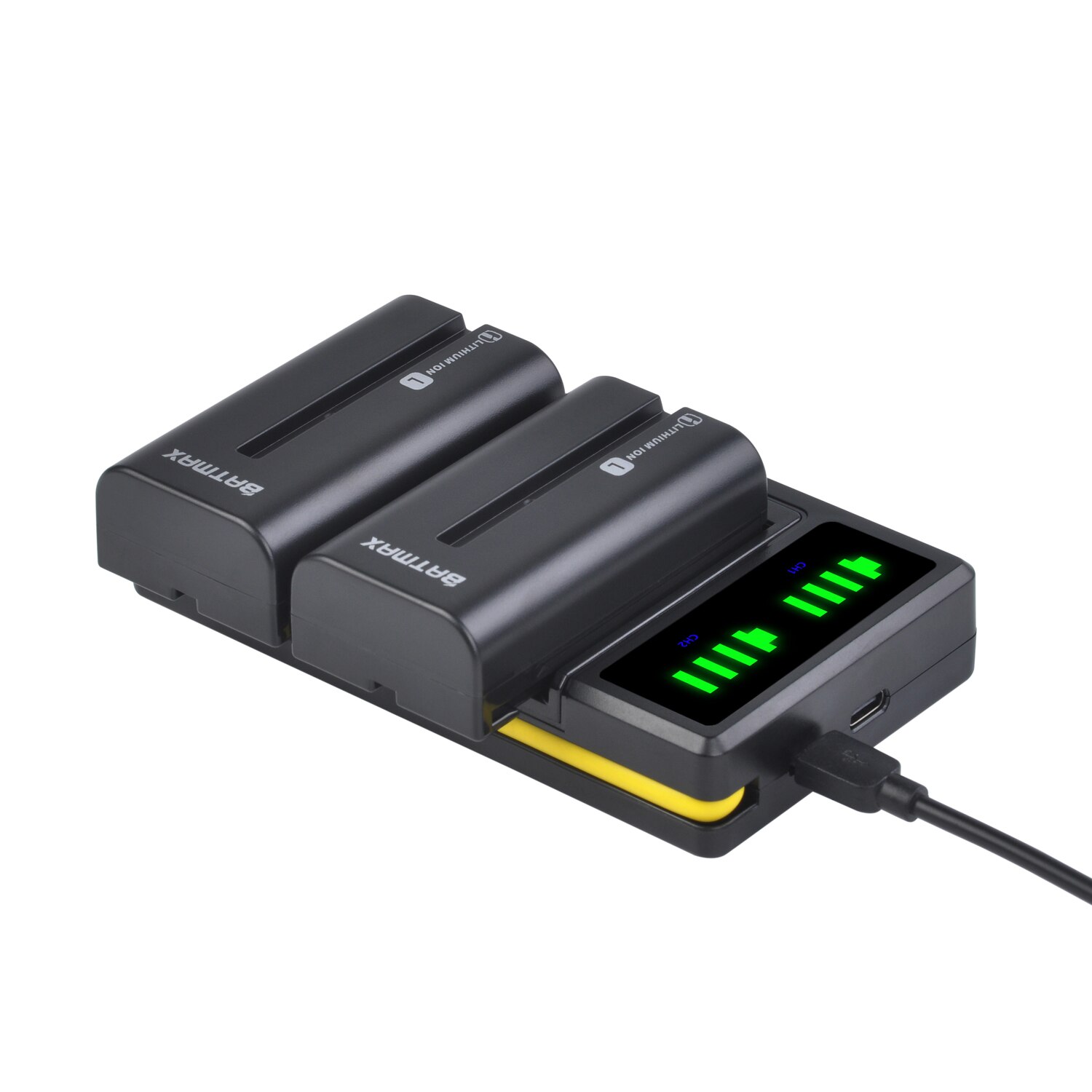 Batmax NP-F550 NP-F570 Batterij + Led Usb Dual Charger Voor Yongnuo Viltrox Camera Video Licht YN300 Ii YN300 Iii YN600 air T119S