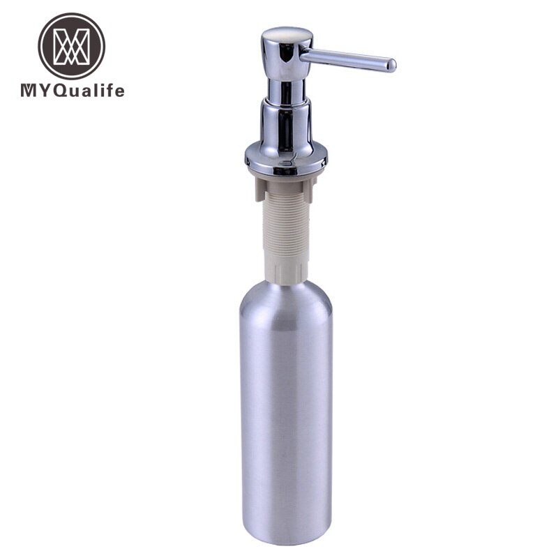 220ml Aluminum Kitchen Sink Liquid Soap Dispenser Resist Rust Kitchen Soap Bottle Touch Dispenser