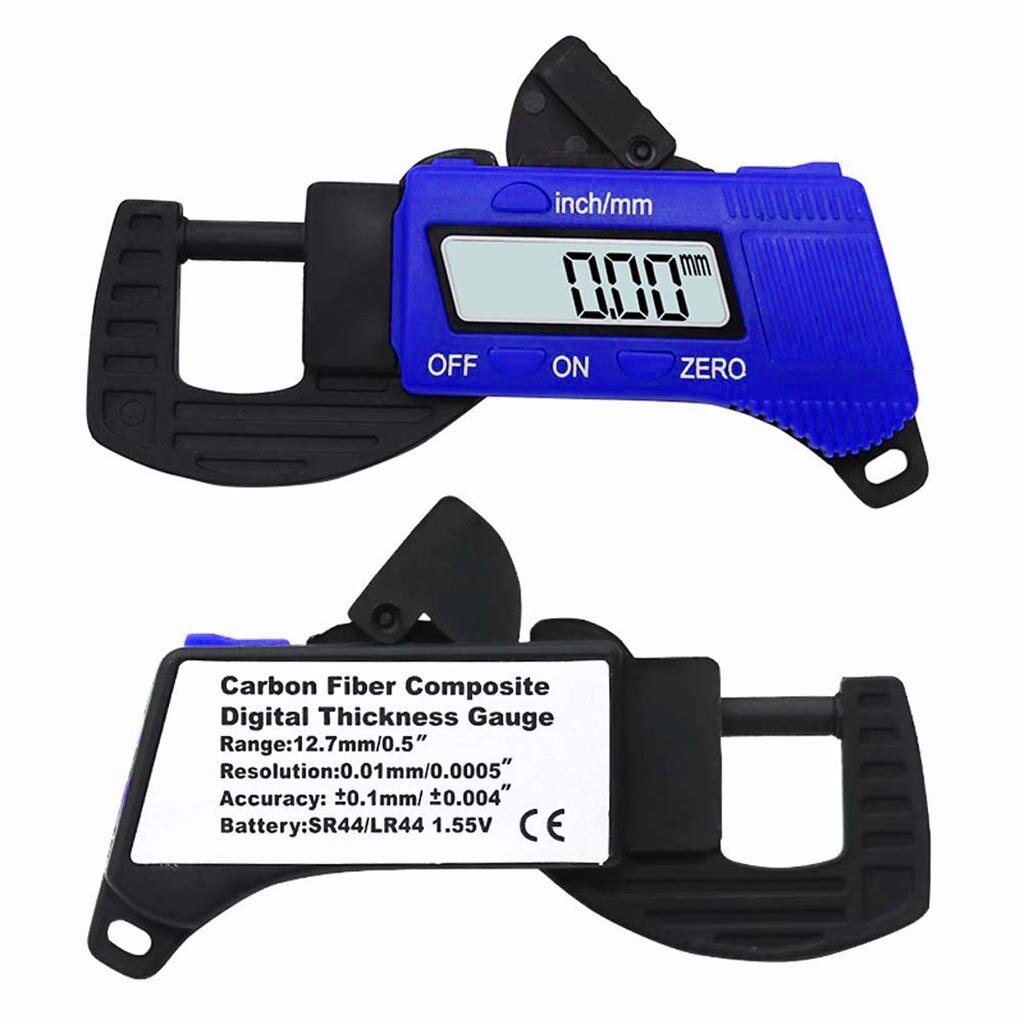 Digital Thickness Gauge Meter 12.7mm Portable LCD Electronic Micrometer for home use products #C