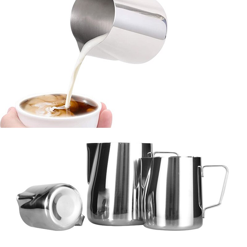 Milk Froth Pot-12oz/350ml Stainless Steel Coffee Tool Cup Creamer Frothing Pitcher for Espresso Coffee Latte Cappuccino Cups