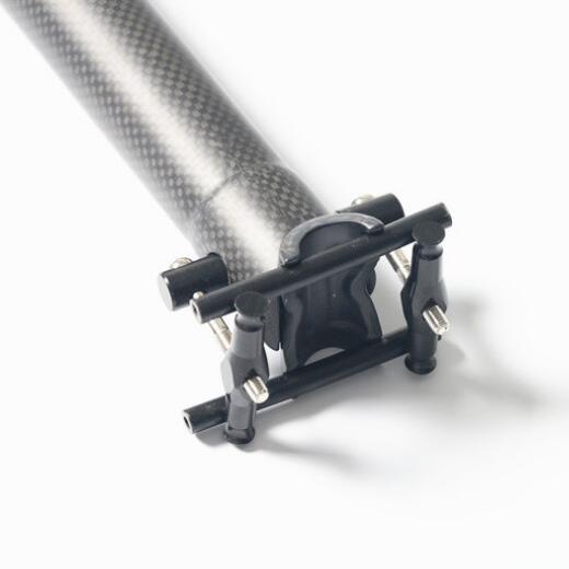 Tija de sillín plegable de fibra de carbono 3K para bicicleta, cubierta de carbono integrada, 31,8/33,9/34,9x580mm, , plegable,