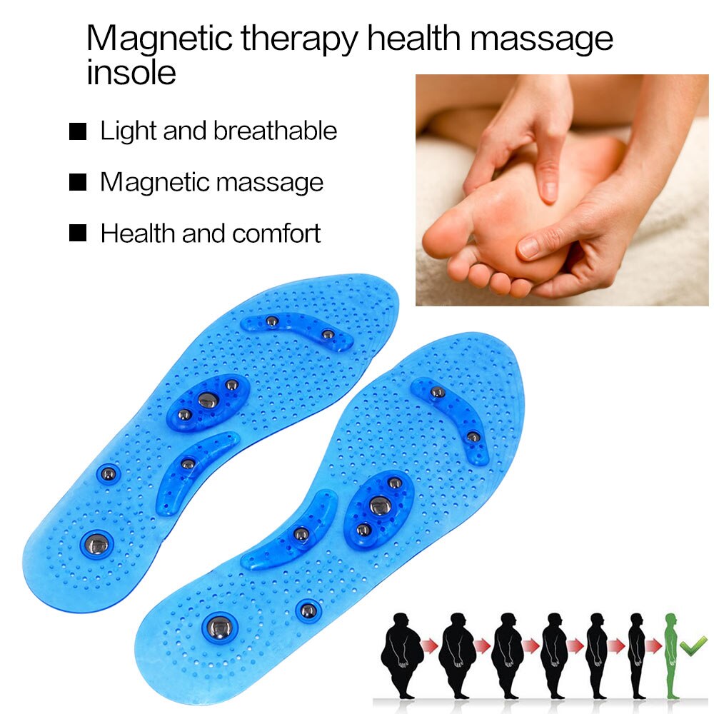 2pcs Foot Massage Shoe Gel Insoles Feet Magnetic Therapy Health Care Comfort Pads Foot Care Relaxation For man women