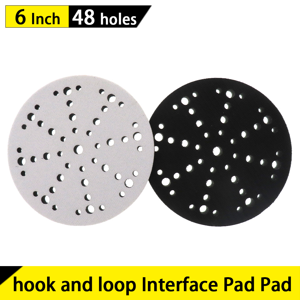 Sponge Interface Pad Soft 6 inch 150mm 48 holes Buffer Sponge for for Sanding Pads Automobiles Motorcycles Abrasive Tools