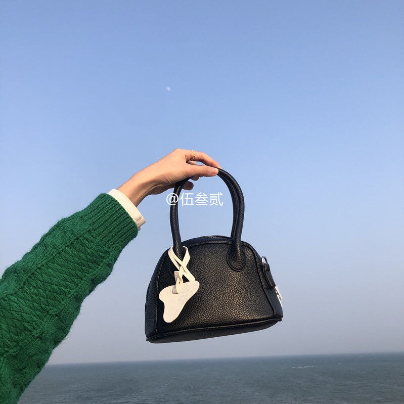 Bolso de mano con de concha amarilla y crema ligera, bolsa cruzada de superleche, litchi: Black