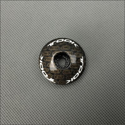 Fiets Headset Expander Plug Compressor Stem Top Cap 28.6mm (1 1/8 ") voor Carbon Vork Carbon Headset Stuurpen Top Cap: gold cap with bolt