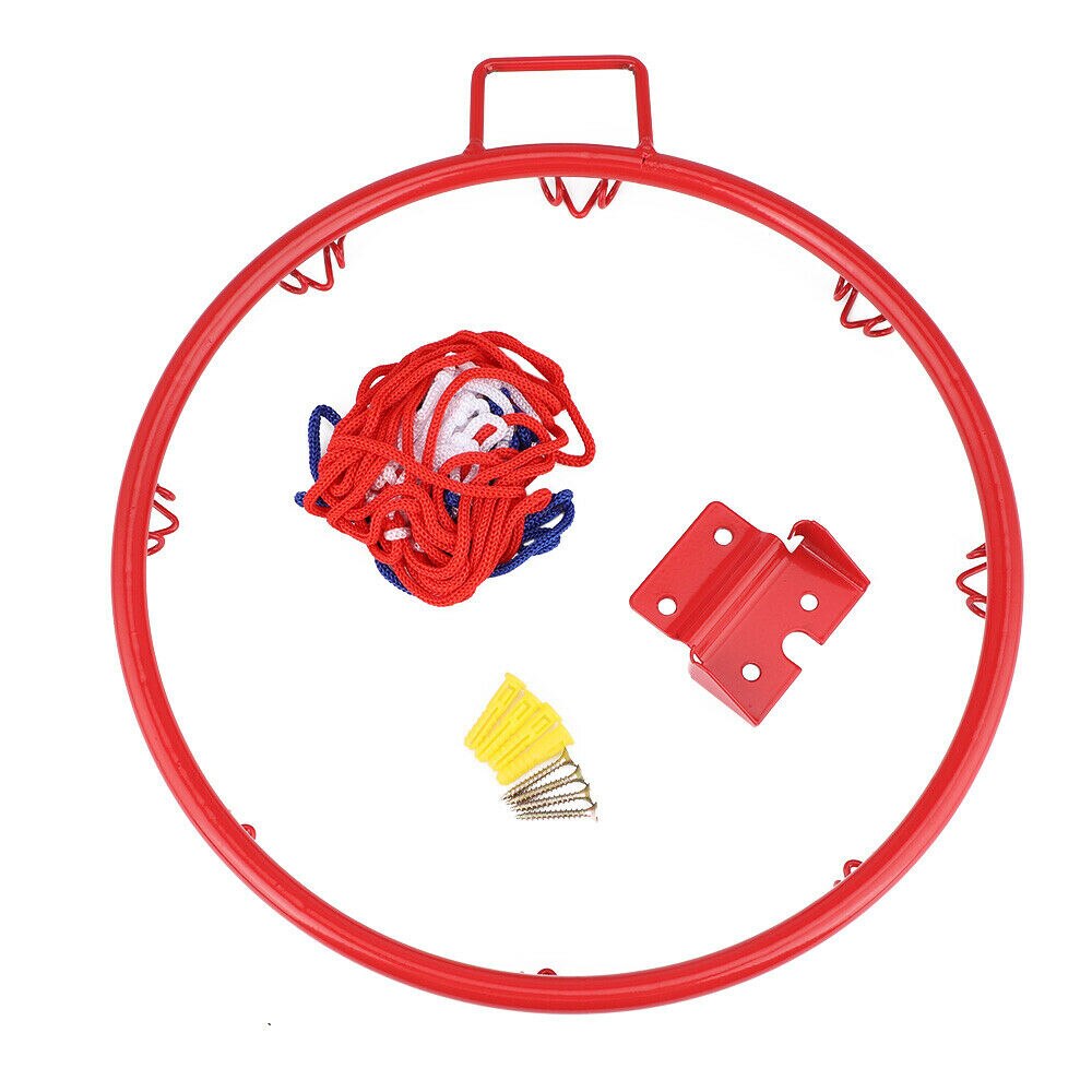 1 Pc Basketball Ring Hoop Net Wall Mounted Outdoor Hanging Basket Set For Kids Wall Mounted Basketball Rim Net Indoor Sport: Default Title