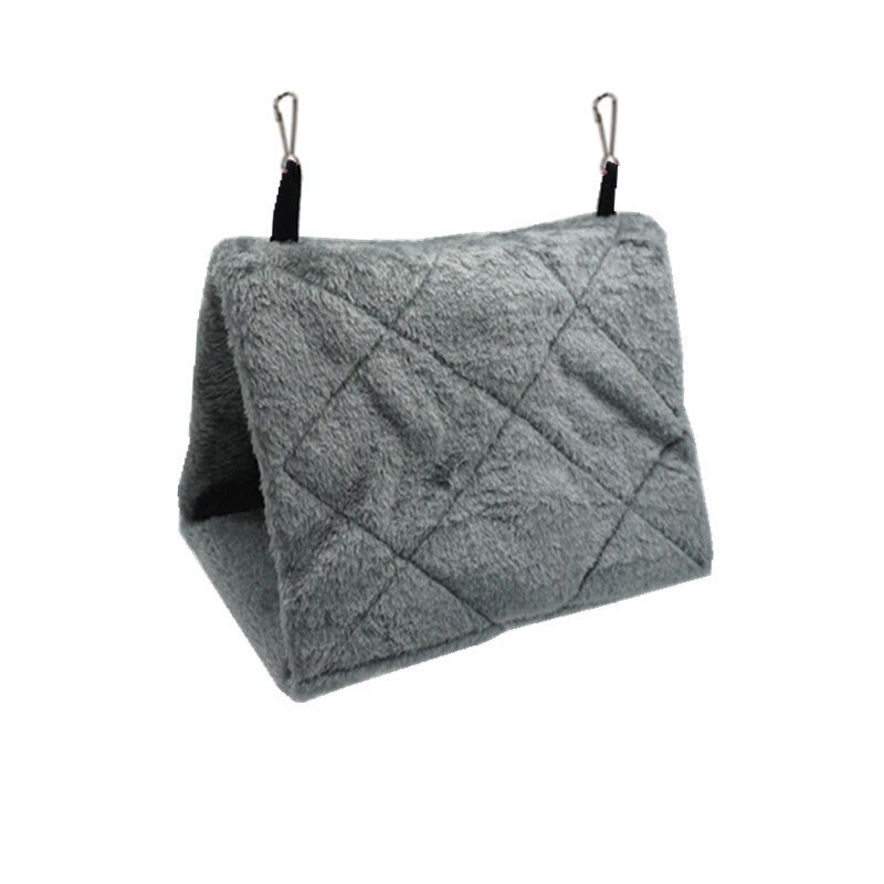 Jaula moderna para pájaros y loros, hamaca cálida, carpa, cama colgante, cueva para dormir y incubar: Gray