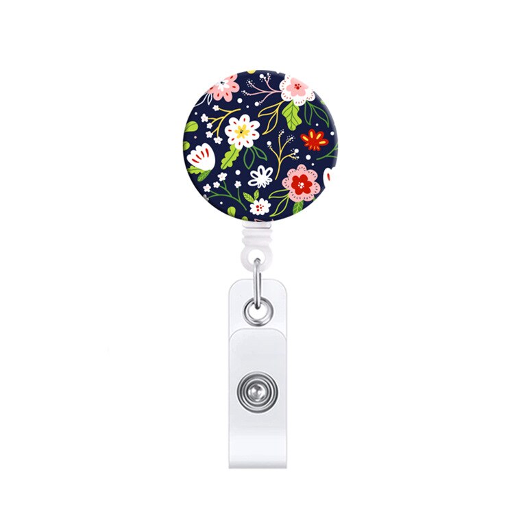 Amabro ID-badgehouder met lanyard, intrekbare badge-haspelclip met verstelbare lanyards, duurzame nekkoord voor kantoren, personeel, studenten, werknemers, leraar (Starry Sky-2