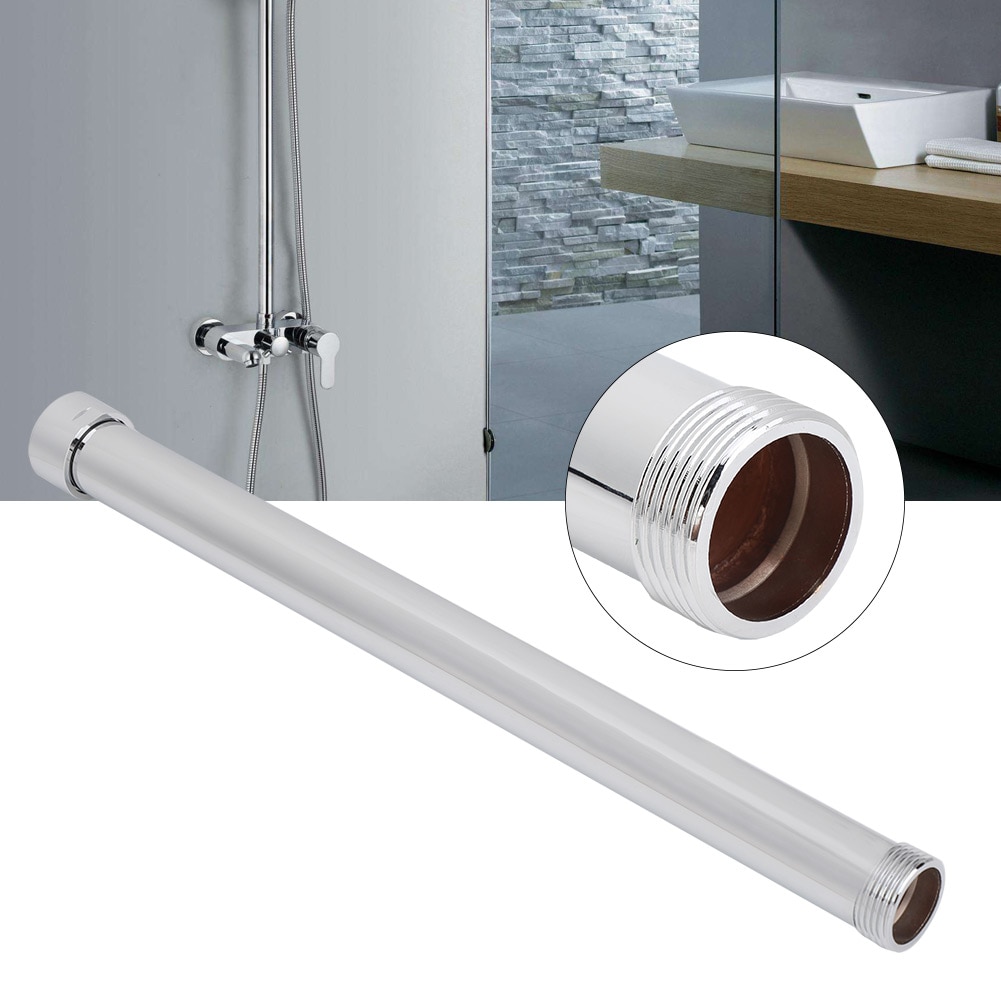 30cm Diameter Copper Electroplating Shower Extension Tube Arm Pipe for Bathroom Accessories