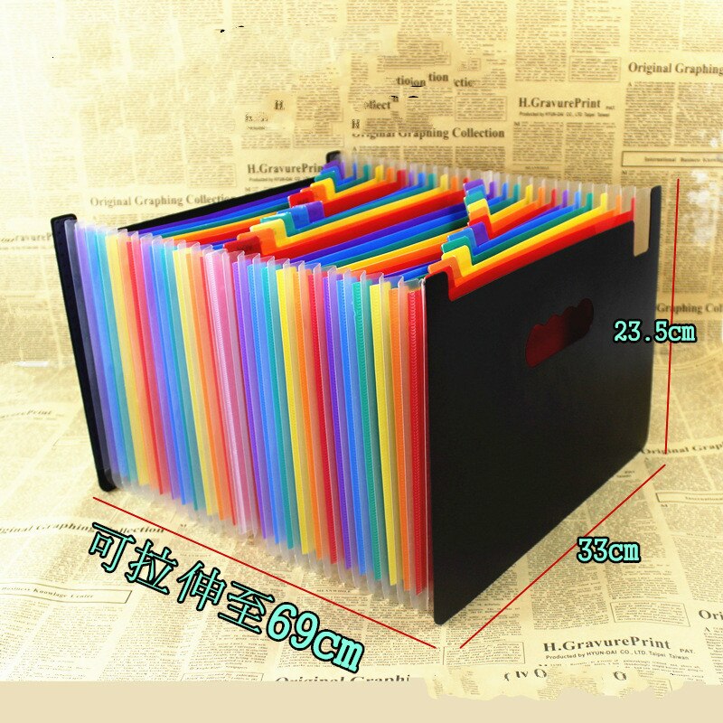 37 Pocket Expanding File Folder A4 Large Plastic Expandable File Organizers Standing Accordions Folder for Documents Business