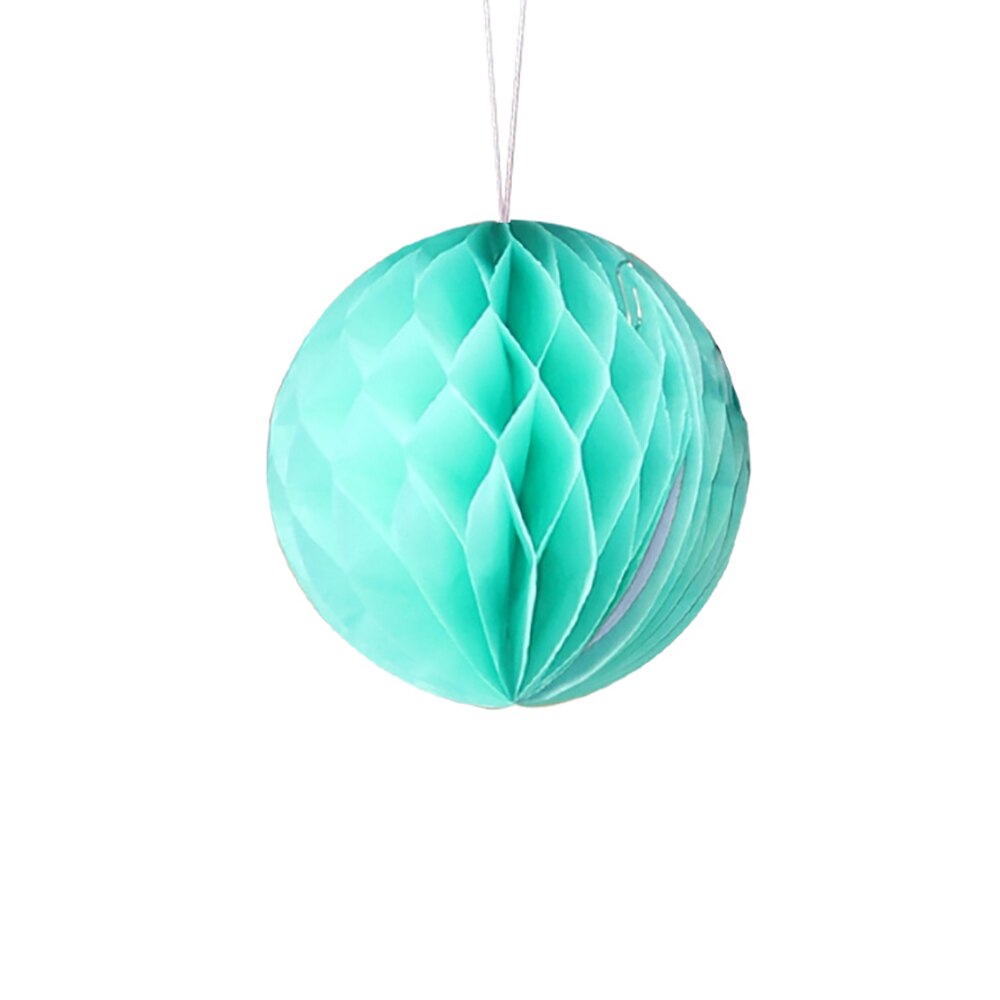 1pc 12 pouces noël papier de soie lanterne pompons nid d'abeille boules fleur suspendus décor mariage fête décoration fournitures: green