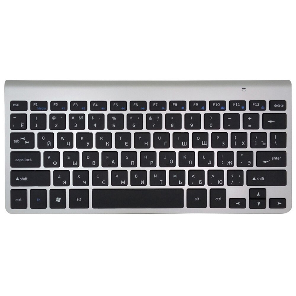 Russische Tastatur Ultra Dünne Stumm Drahtlose Tastatur Schere 2,4G Tastatur für Mac Fenster XP 8 7 10 Aussicht Android TV Kasten: Silber- Schwarz
