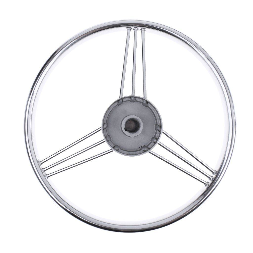 Slitesterk båt rustfritt ratt med knott 3 eiker for marin yacht under vann