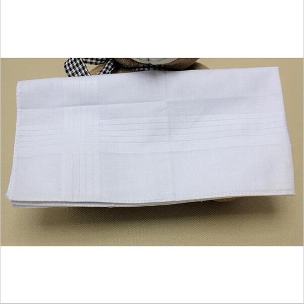 Al por mayor de 40*40cm pañuelo para hombre 100% blanco completo de algodón para hombres pañuelos de bolsillo