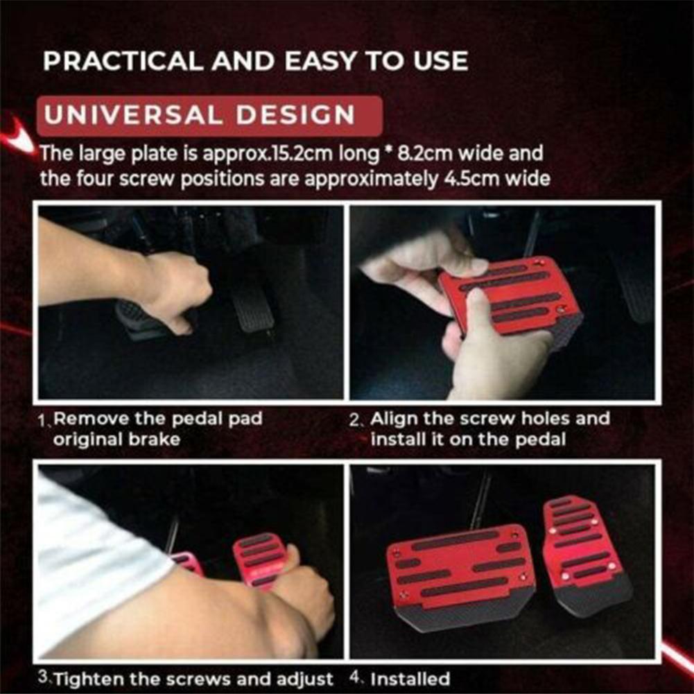 Cubierta antideslizante Universal para Pedal de freno de Gas, accesorios de piezas de repuesto para automóviles, Universal, 3 unids/set por juego