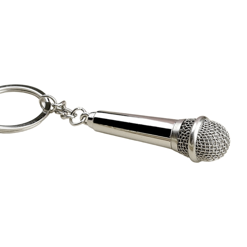 Porte-clés micro poche pour amateurs chant, porte-clés Microphone Simulation