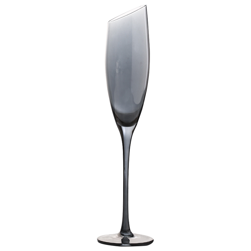 Crystal Glass Champagne Flutes Electroplated Amber smoke gray wine glass Household goblet wedding Wine Glasses