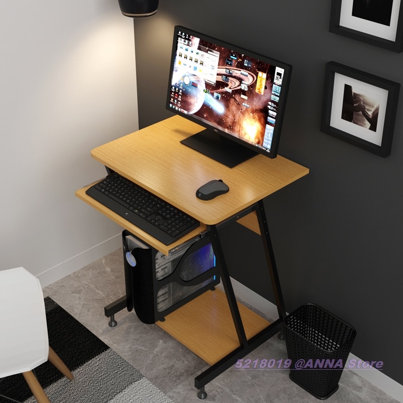 60x45x75cm Mini Computer Desk 60x48x72cm Work Study Writing Table Small Home Office Furniture Keyboard Bracket Metal Z Leg Black