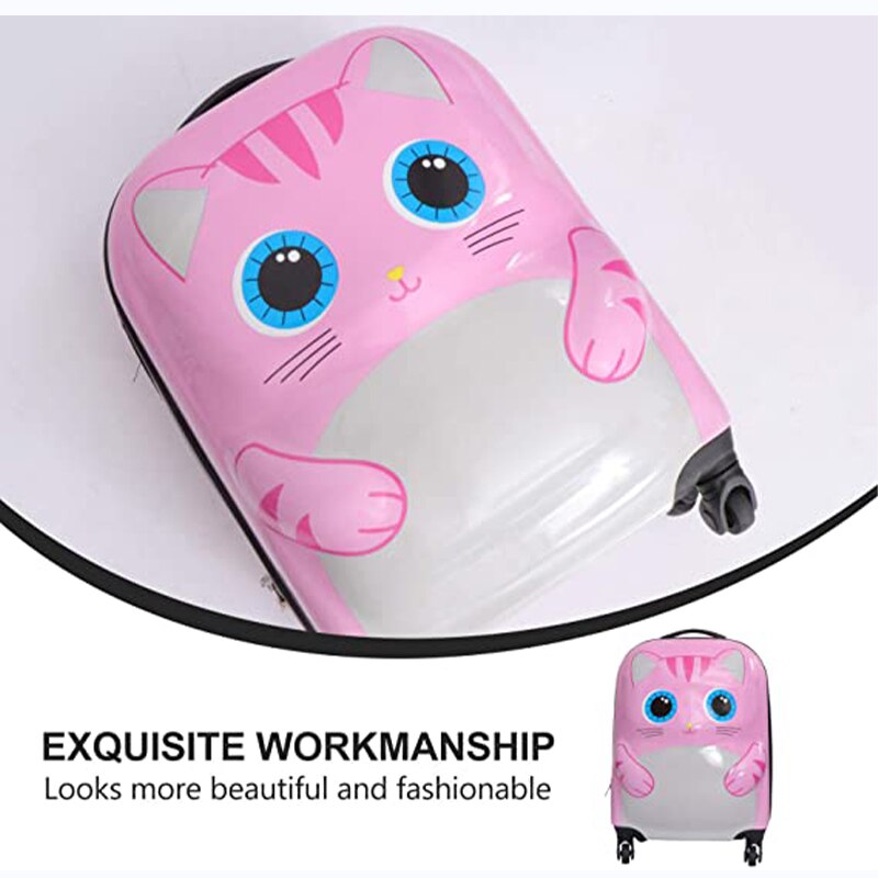 Maleta de viaje para niños pequeños, Maleta de 18 "con carcasa dura de jirafa, maleta con ruedas