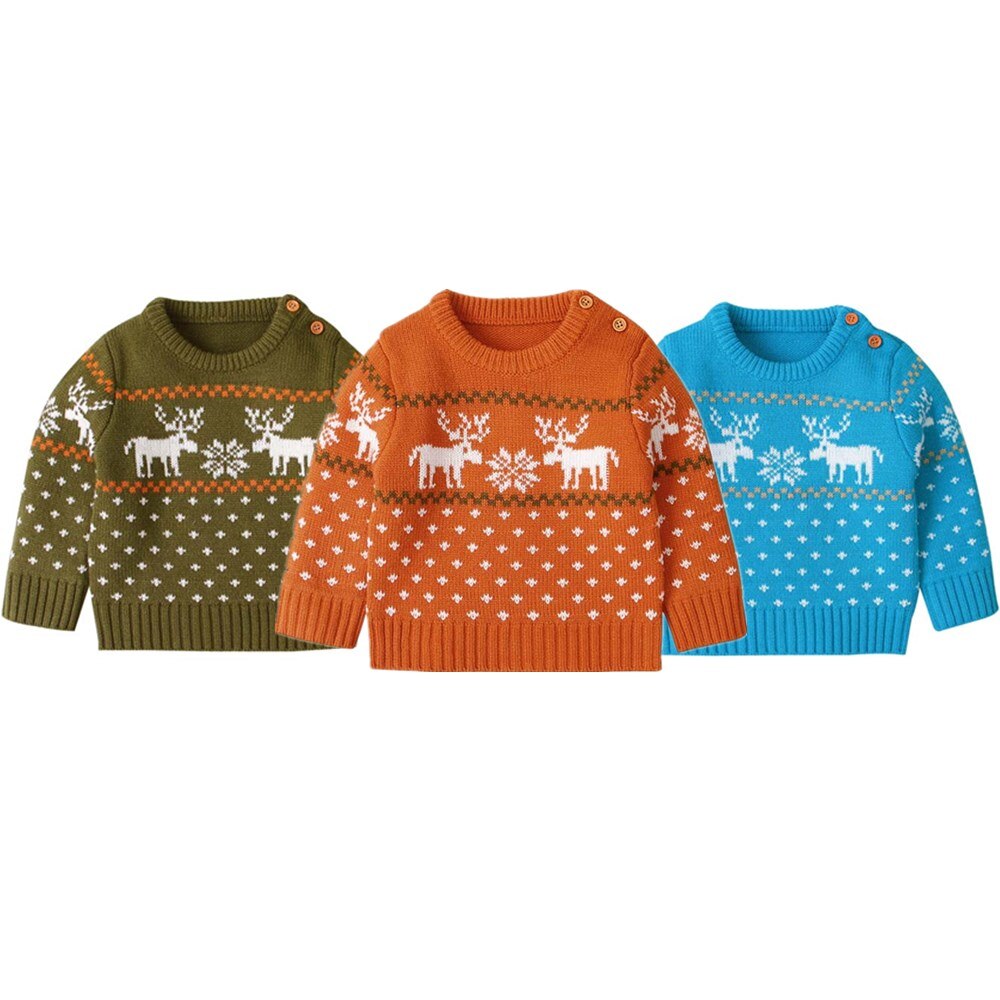 Emmababy Baby Meisje Jongen Baby Outfit Zachte Kleding Peuter Kerst Gedrukt Trui Unisex Sweatshirt 0-18M