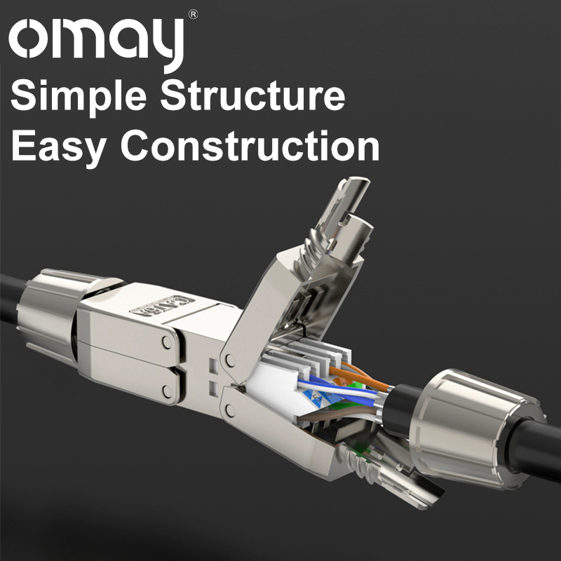 CAT6 Cat6A Cat7 Network Cable Extender Junction Adapter Connection Box RJ45 Lan Extension Connector Full Shielded Toolless crim
