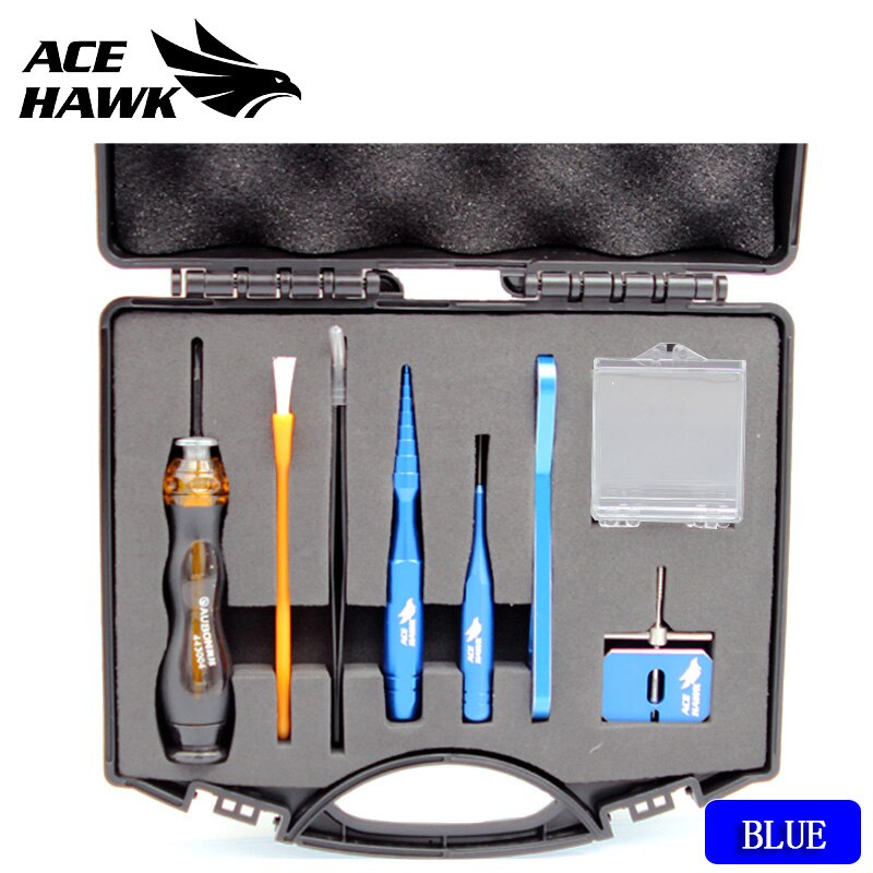 9pcs/Box Repair Tools Kits Casting Fishing Reel Maintain Set Bearing Remover Check Tackle Disassembling Device Pin China Cheap: BLUE