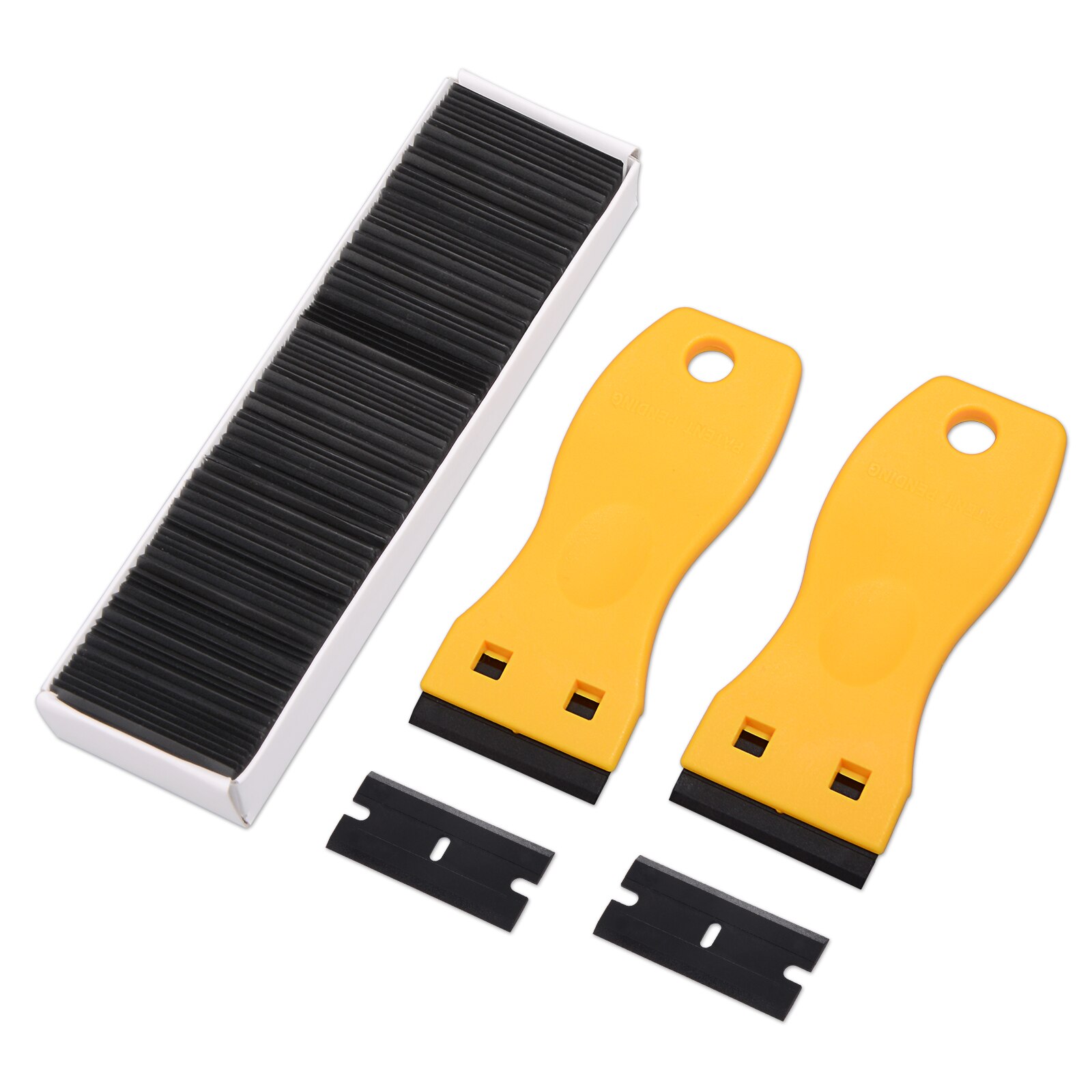 30cm Long Handle Razor Blade Scraper - For Car Windows, Wall Stickers & Glue Removal - Stainless Steel