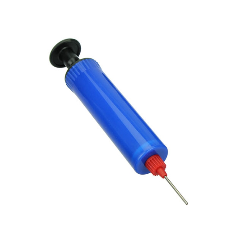 Plastic Blue Inflator Football Soccer Toy Inflatable Ball Hand Air Pump with Needle EDF88